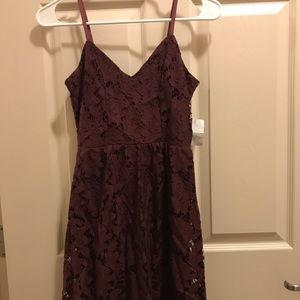 Maroon lace dress